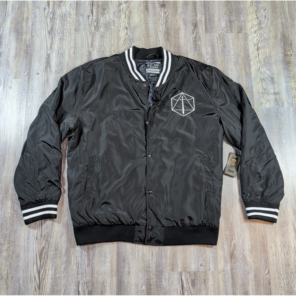 Critical Role Official Take a Chance Roll the Dice Black Bomber Jacket 2XL RARE